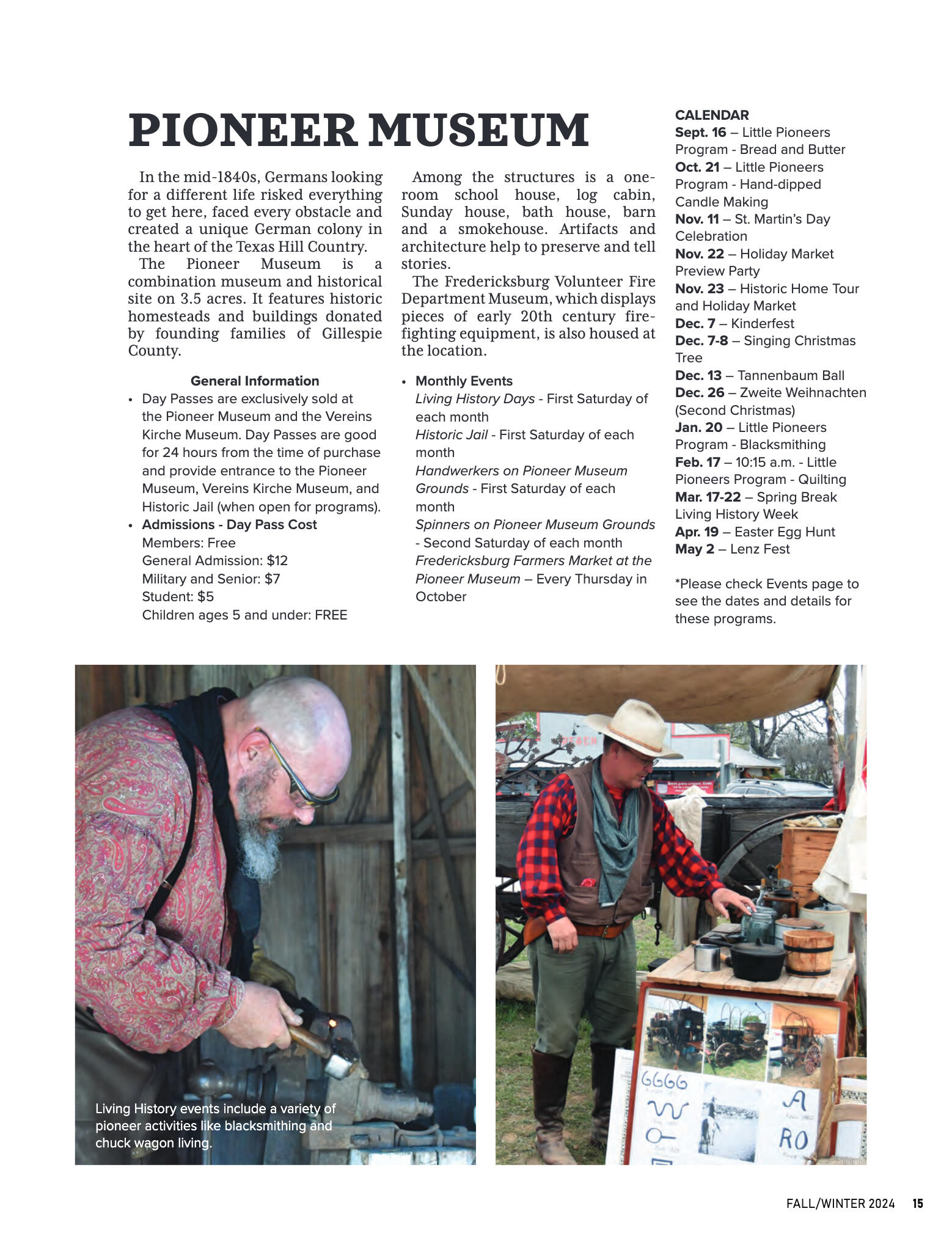 GoFredericksburg Visitors Guide Fall / Winter 2024 - page 15