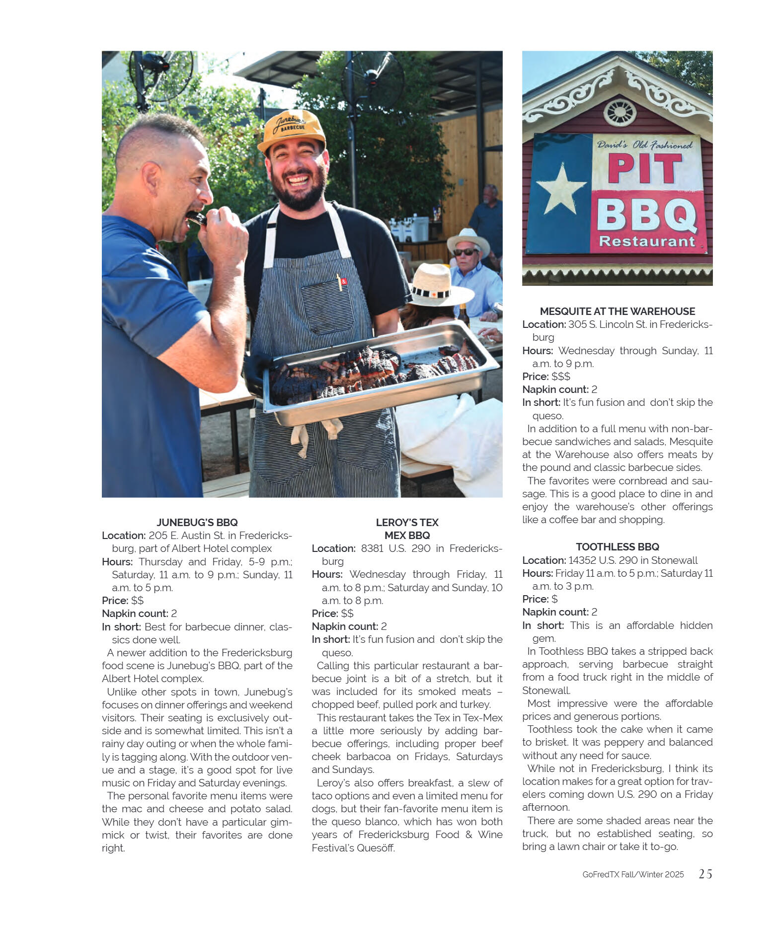 GoFredericksburg Visitors Guide Fall / Winter 2025 - page 25