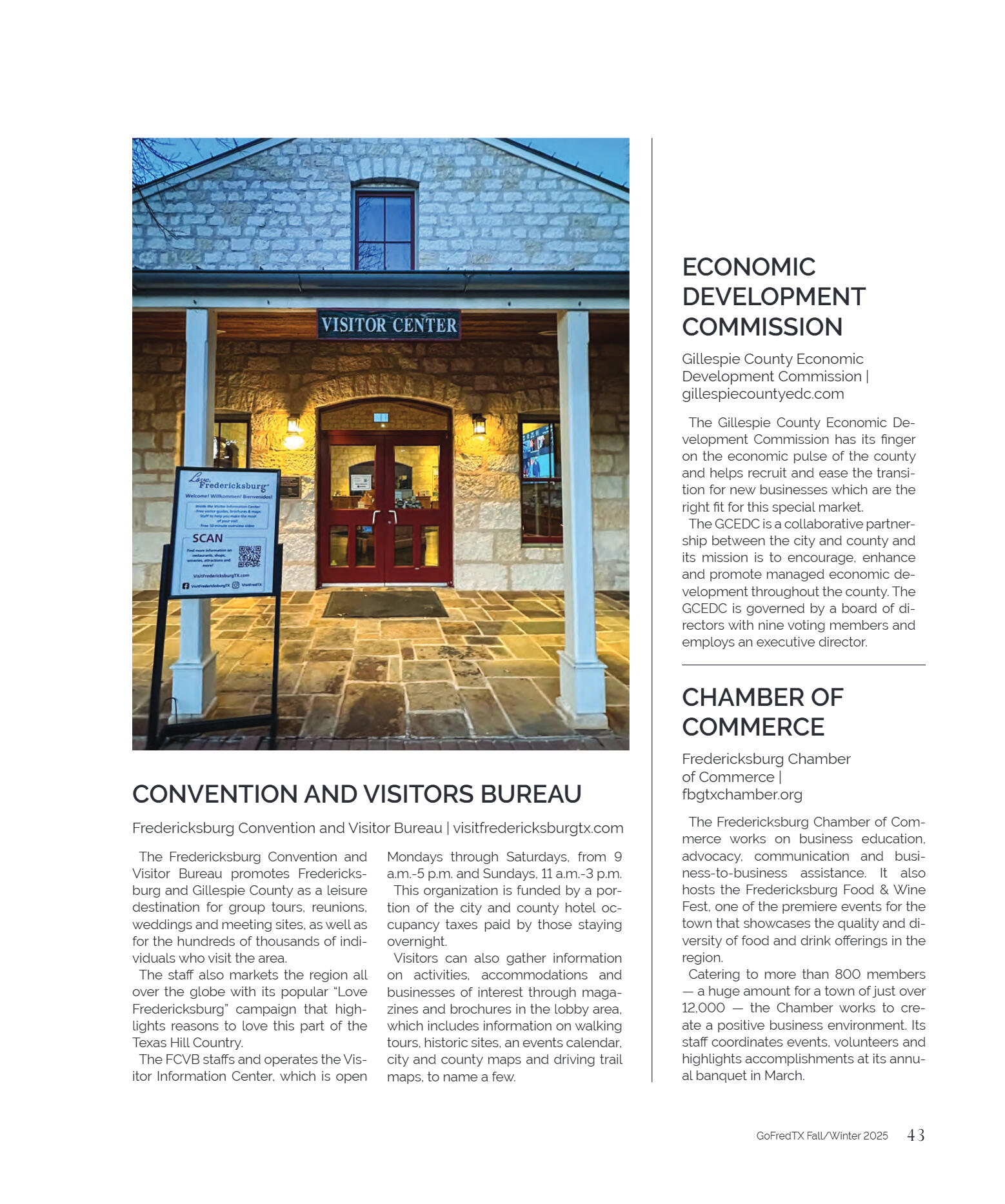 GoFredericksburg Visitors Guide Fall / Winter 2025 - page 43