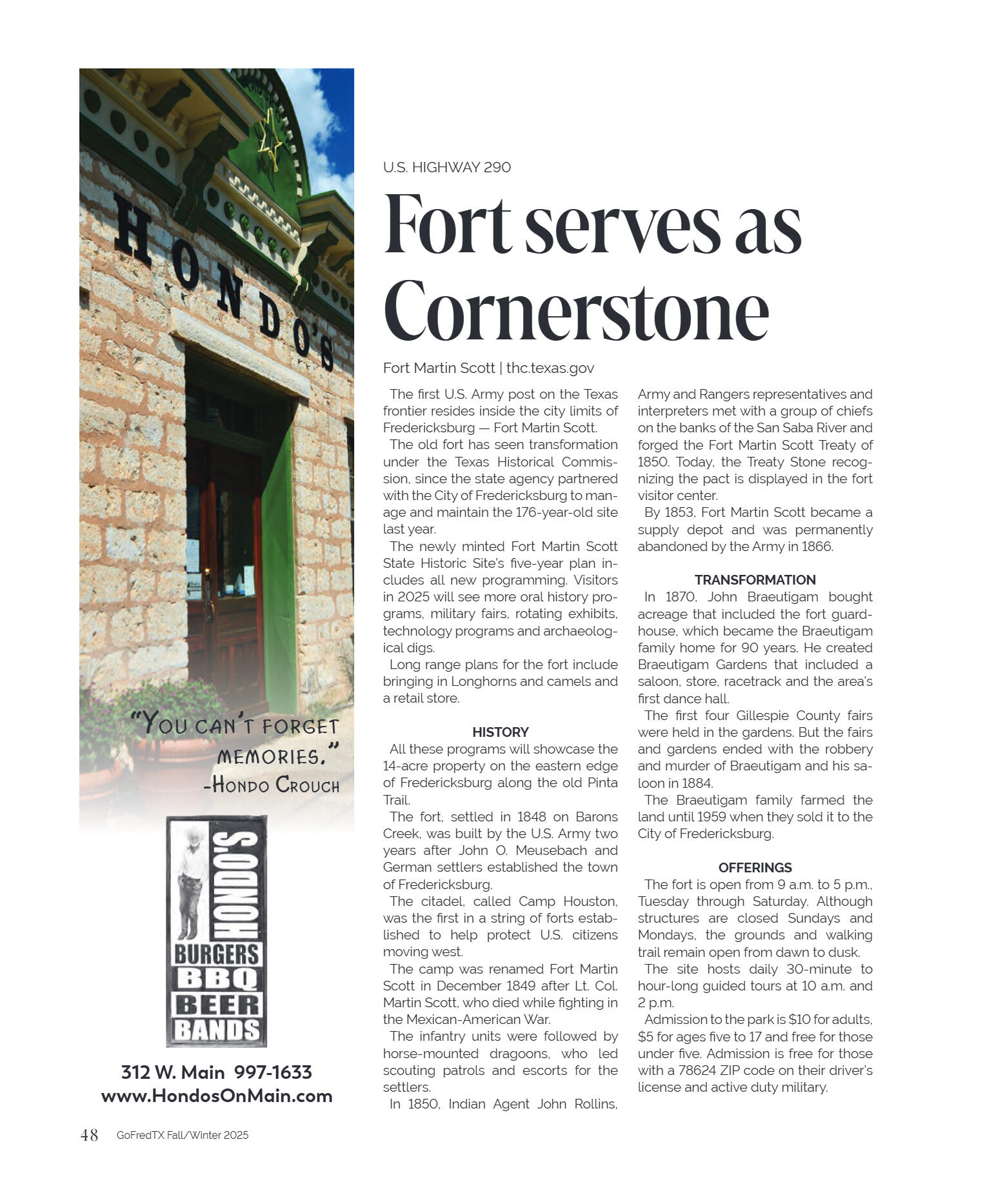 GoFredericksburg Visitors Guide Fall / Winter 2025 - page 48