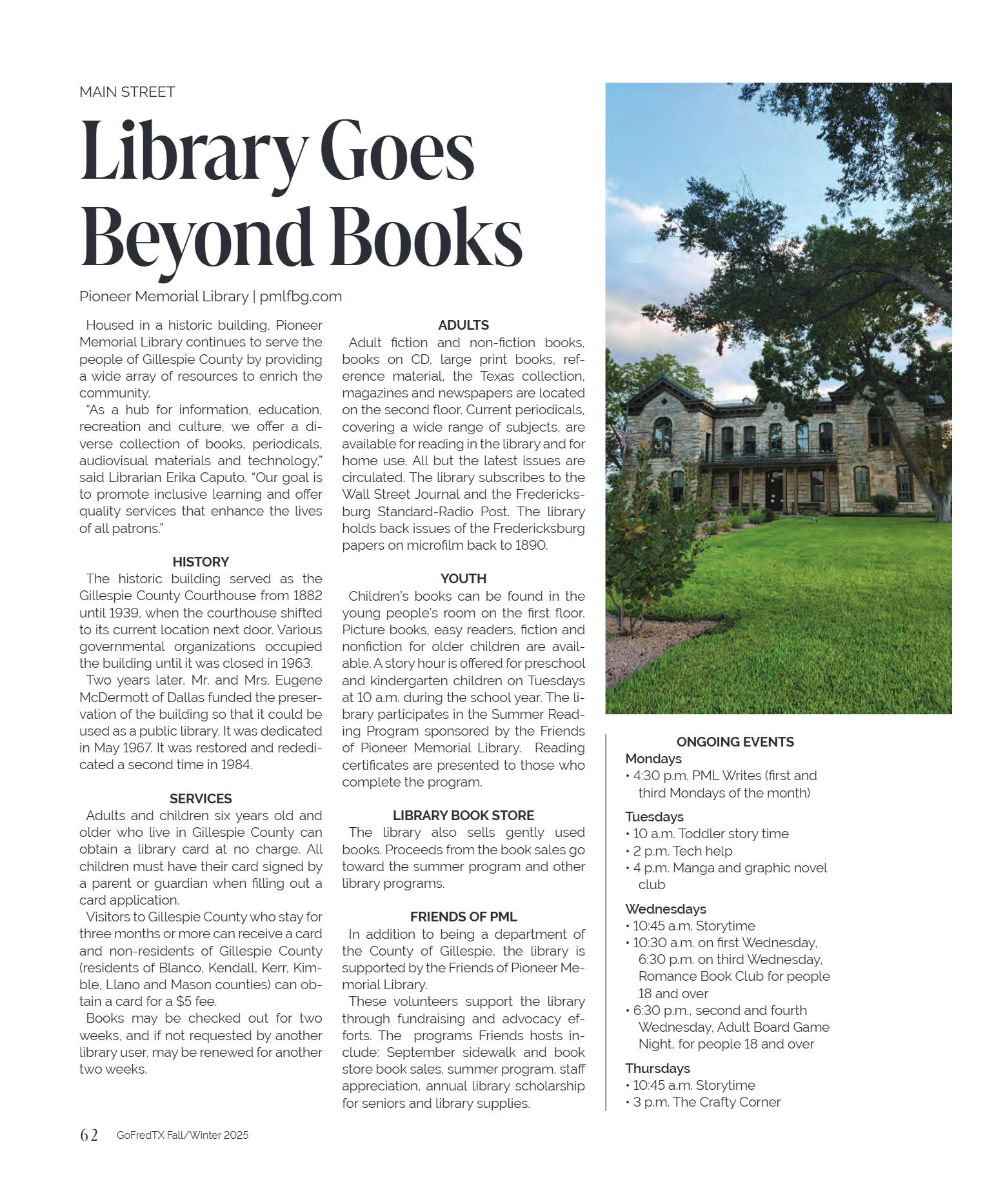 GoFredericksburg Visitors Guide Fall / Winter 2025 - page 62