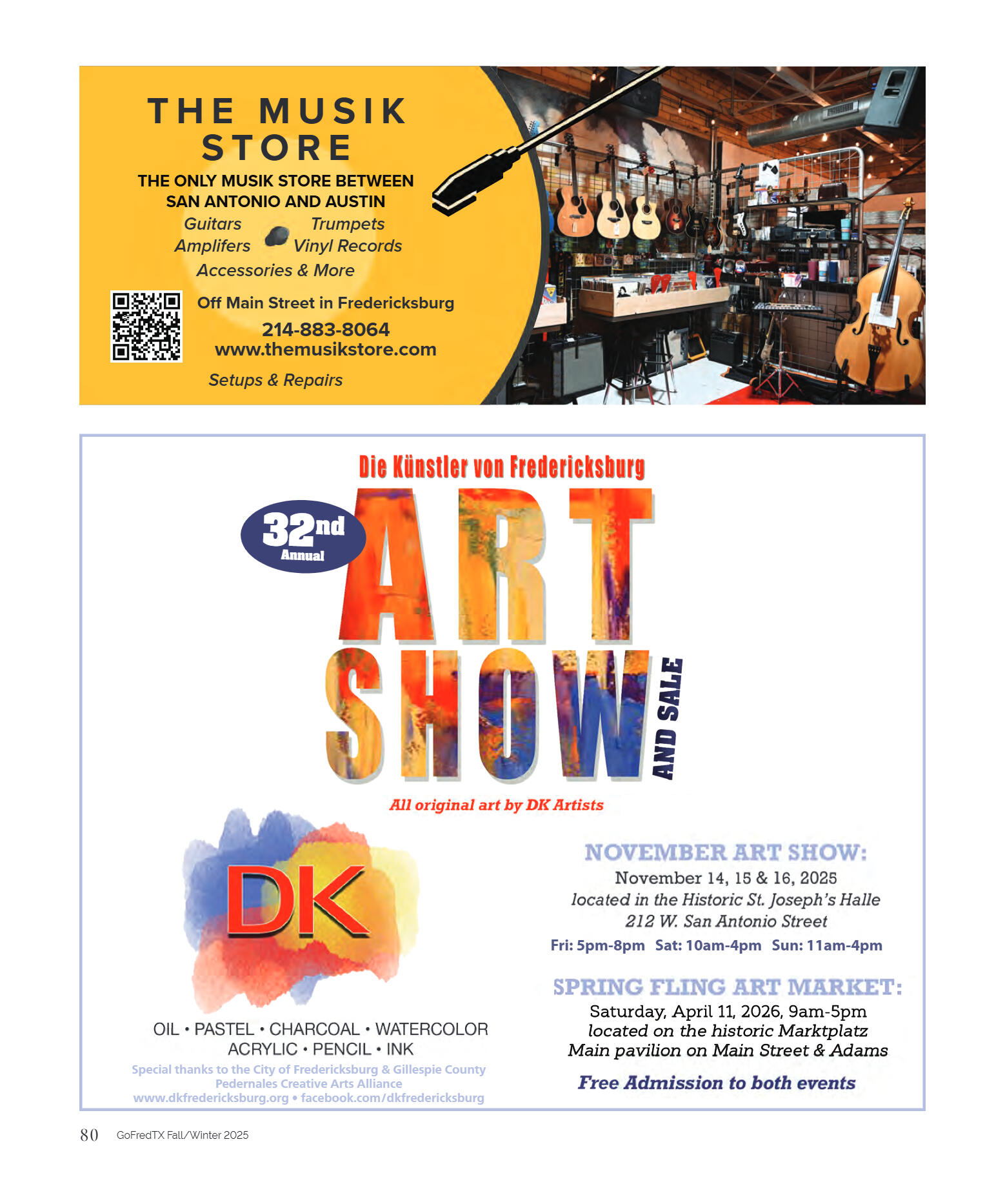 GoFredericksburg Visitors Guide Fall / Winter 2025 - page 80