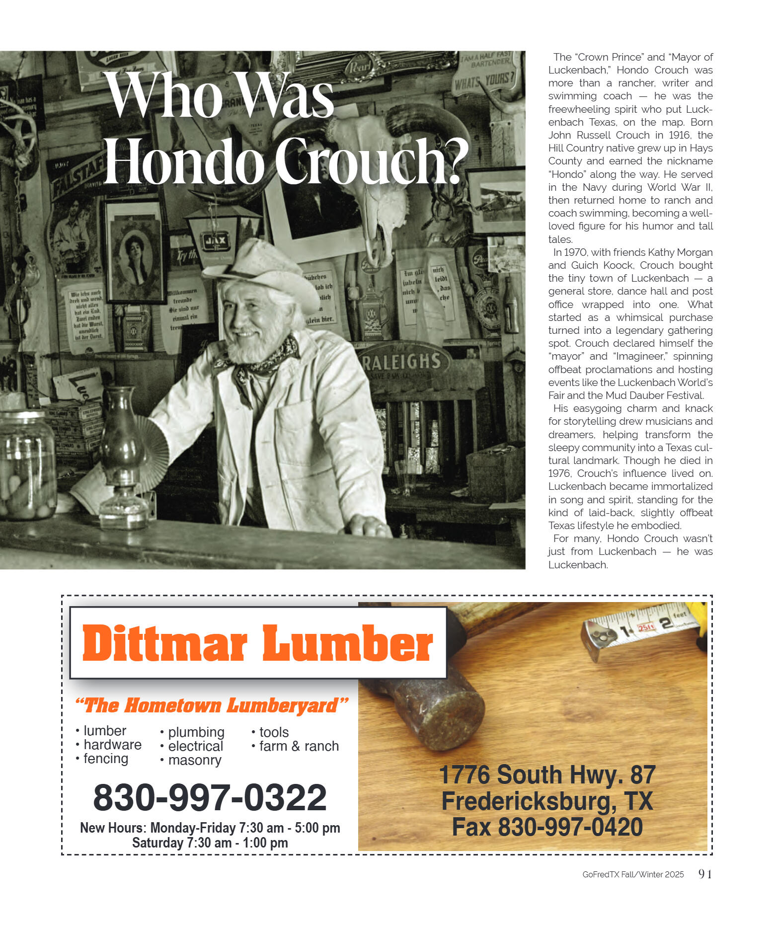 GoFredericksburg Visitors Guide Fall / Winter 2025 - page 91