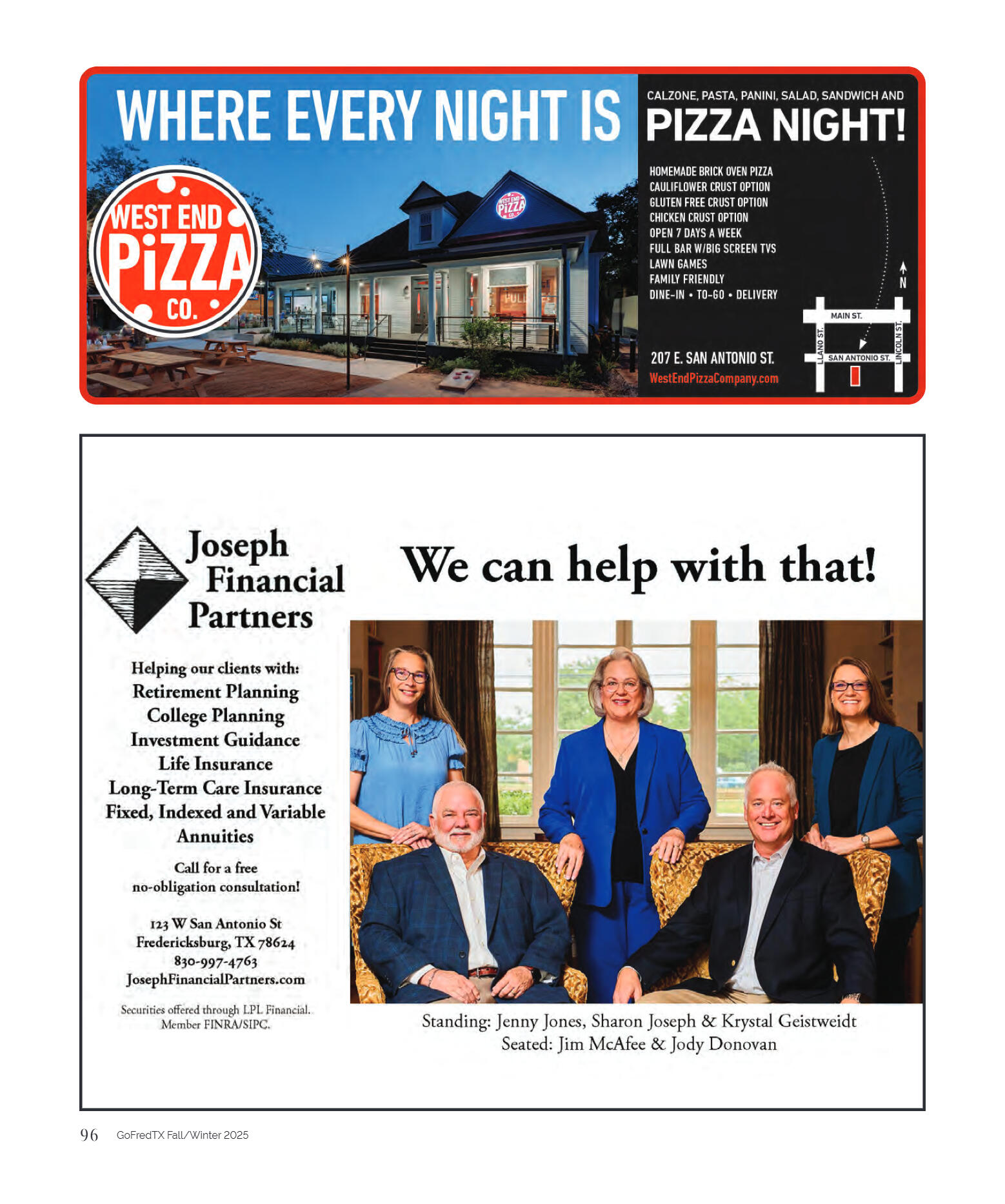 GoFredericksburg Visitors Guide Fall / Winter 2025 - page 96