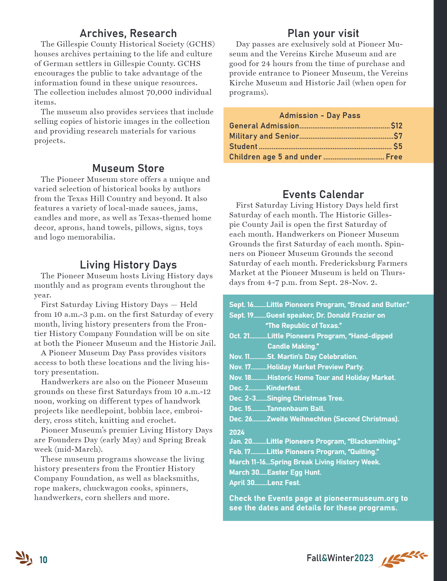 GoFredericksburg Visitors Guide Fall / Winter 2023 - page 12