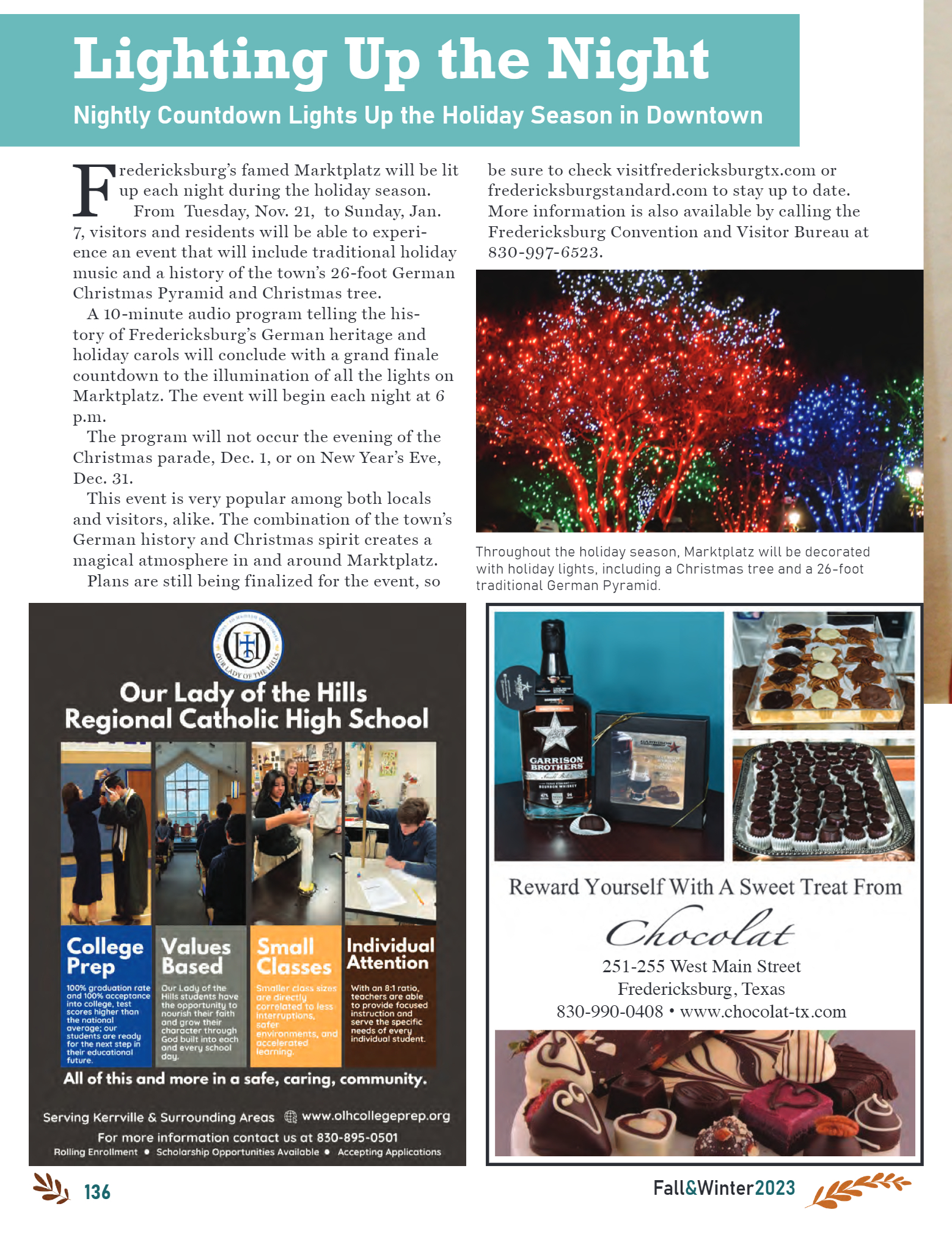 GoFredericksburg Visitors Guide Fall / Winter 2023 - page 138