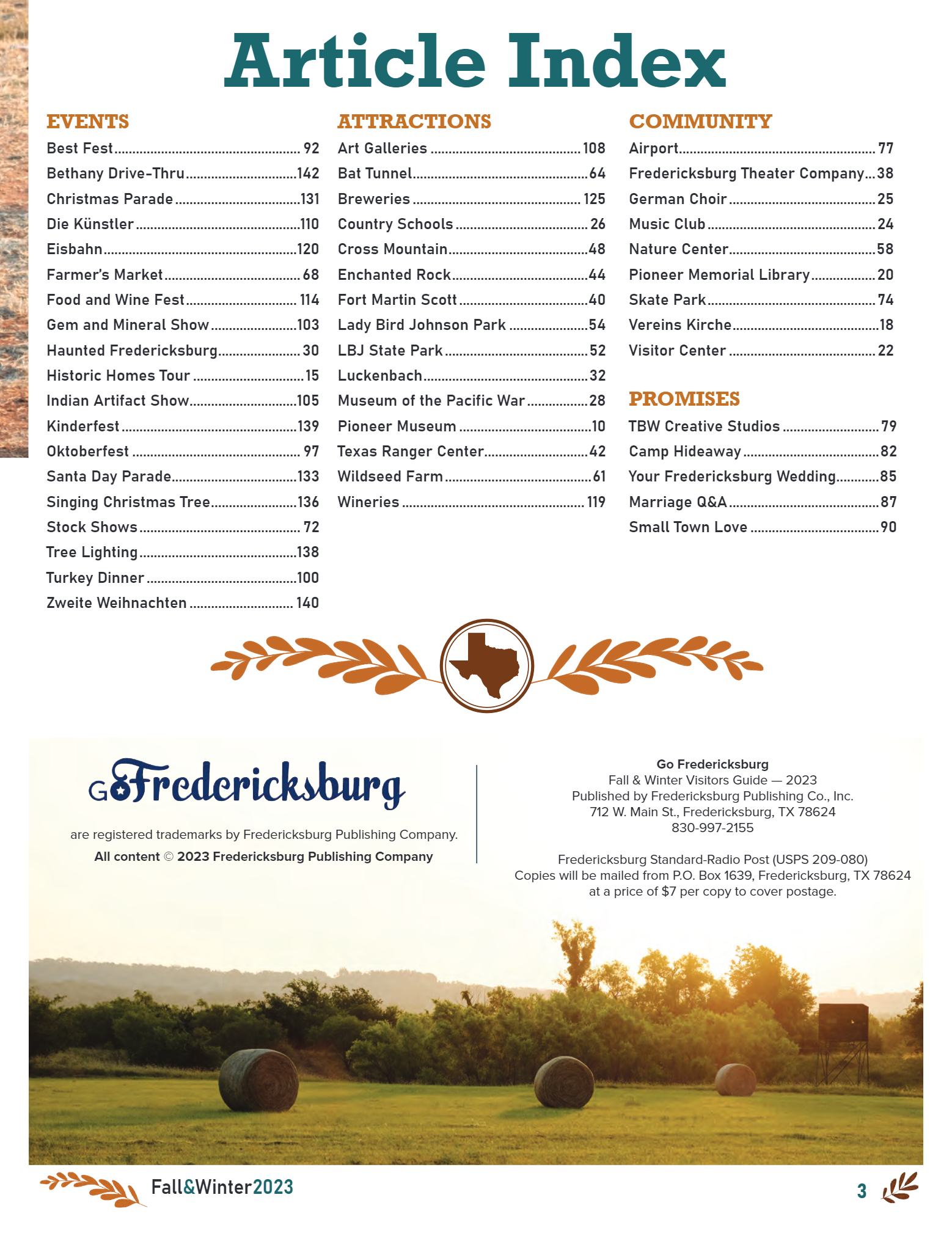 GoFredericksburg Visitors Guide Fall / Winter 2023 - page 5