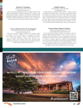 GoFredericksburg Visitors Guide Fall / Winter 2023 - page 109